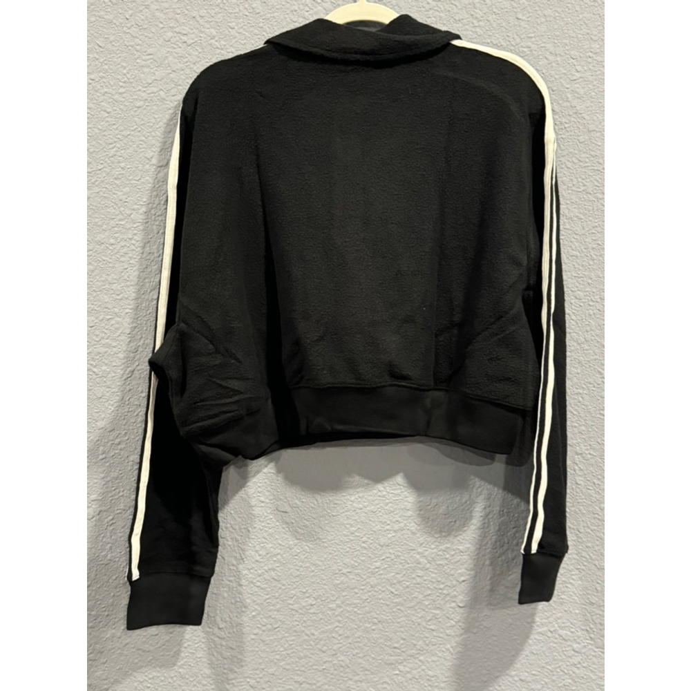 NEW PINK Black Cropped Polo Sweatshirt Size L - Picture 7 of 7
